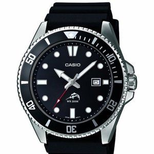 Casio Men's 200M Black Dive-Style Sport Watch